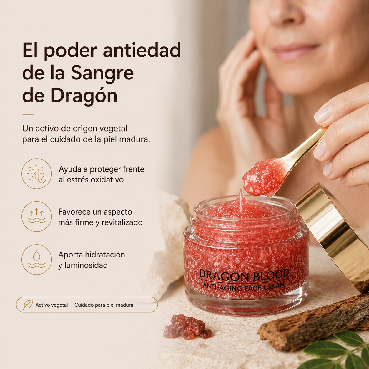 Crema AntiEdad Sangre de Dragón – Reafirma la Piel y Suaviza Arrugas