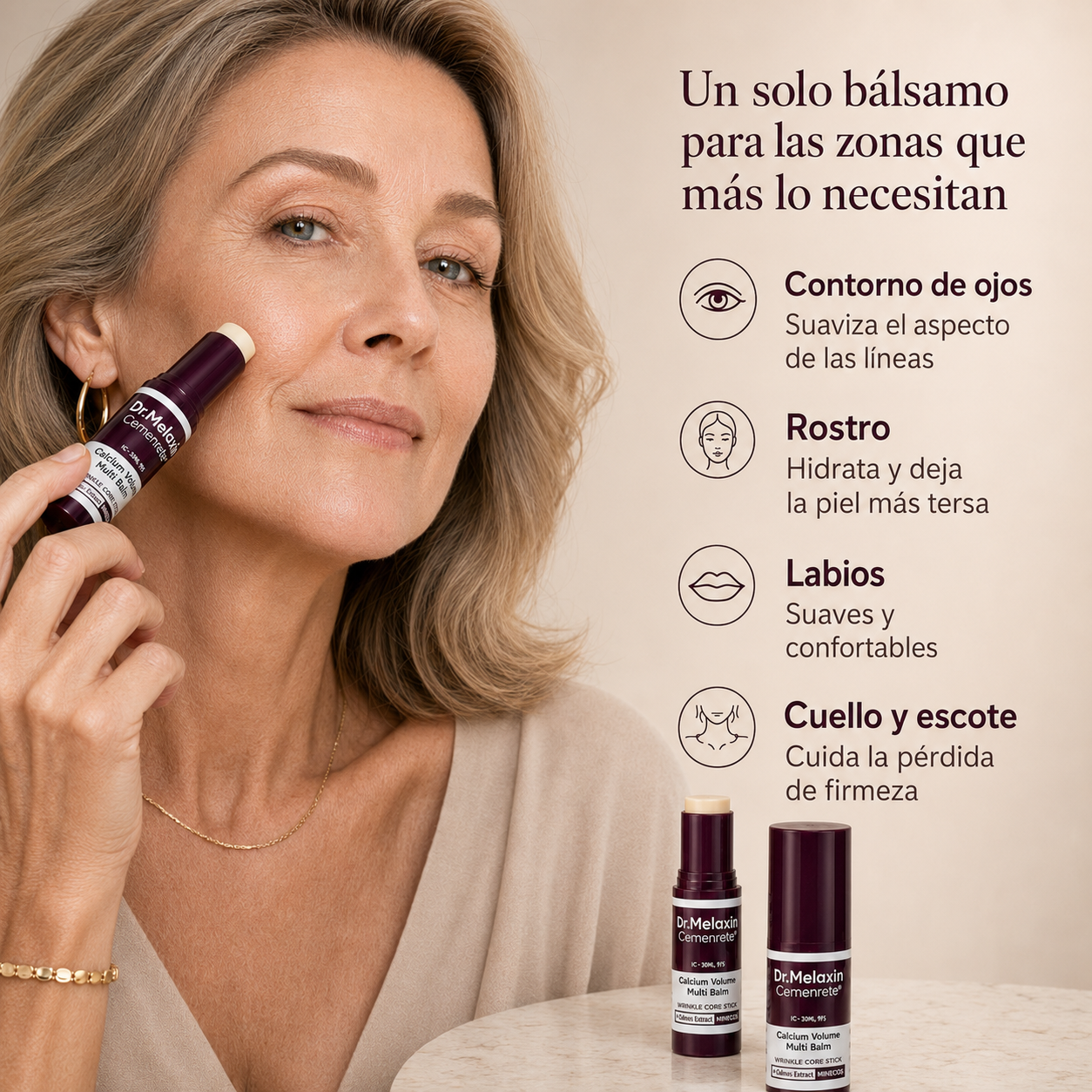 Bálsamo Facial Reafirmante - Piel madura más firme e hidratada