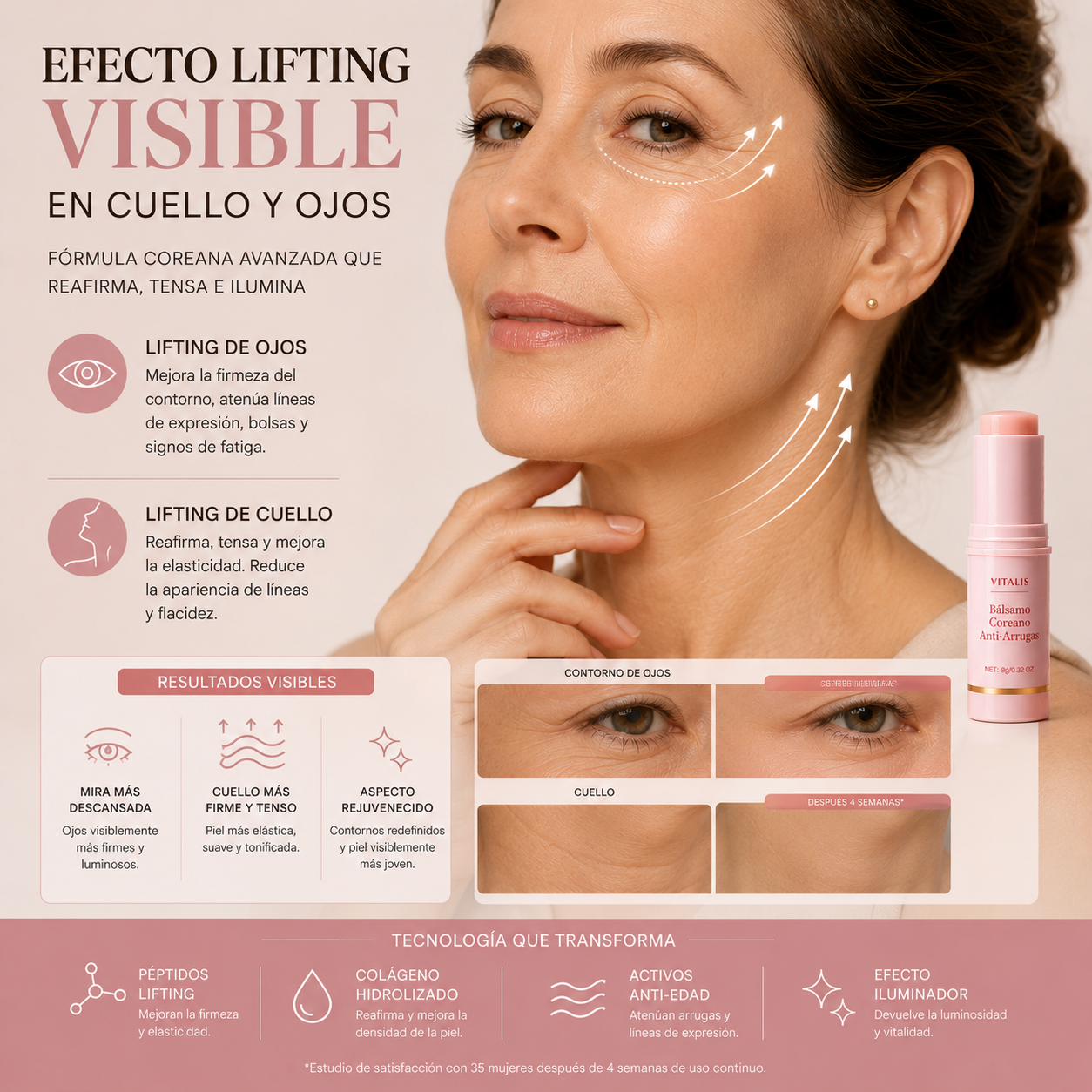 Bálsamo Facial Coreano Anti-Edad - Piel Mas Firme e Hidratada