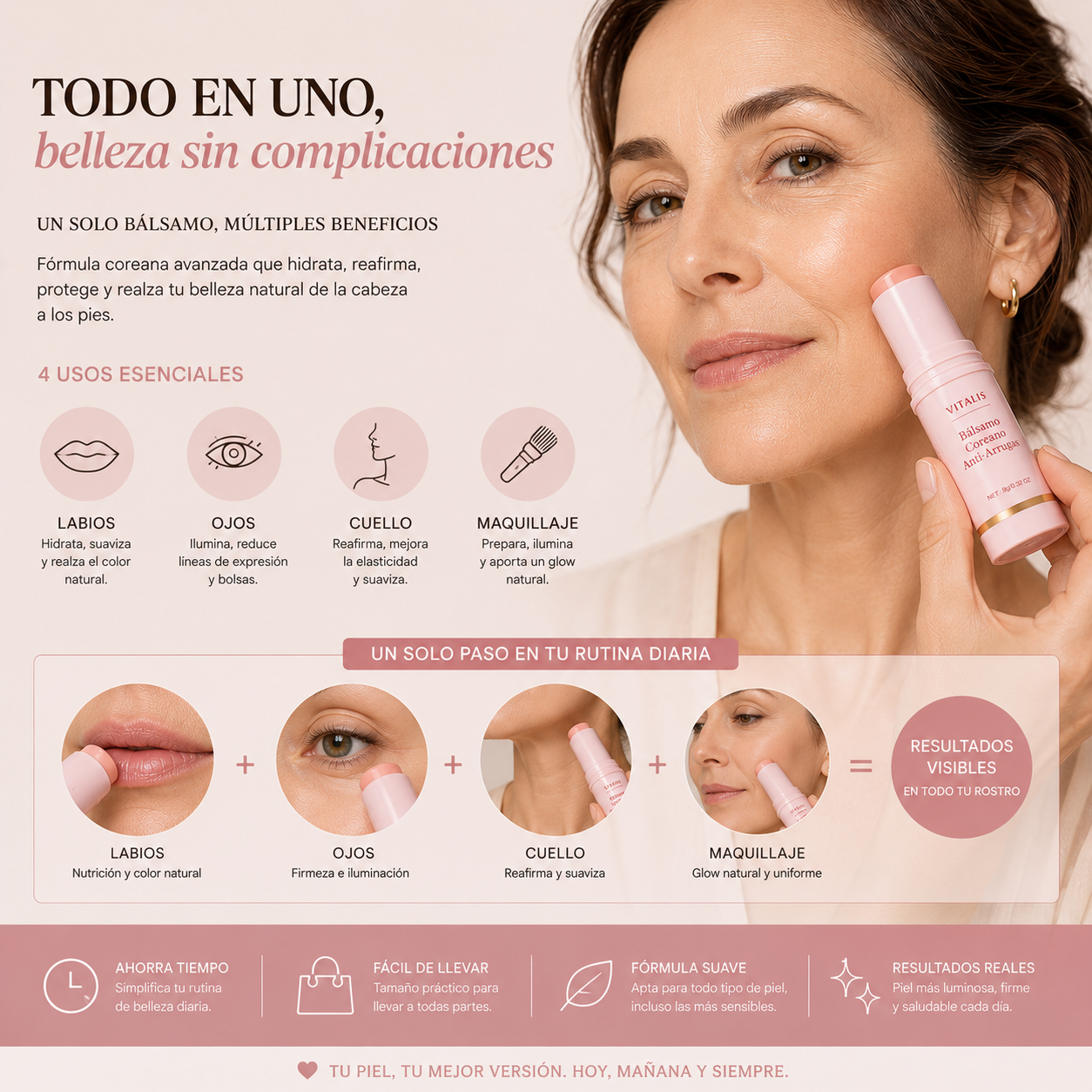 Bálsamo Facial Coreano Anti-Edad - Piel Mas Firme e Hidratada
